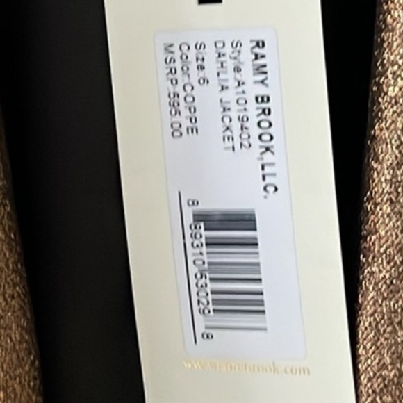 Ramy Brook  Women luxury Blazer Metallic Gold - Picture 10 of 16